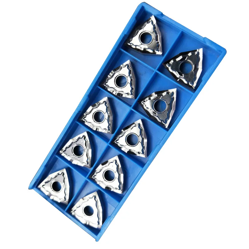 

10 Pcs Set Silver Inserts Lathe Cutting Tools For Aluminumm WNMG080402-HA H01 WNMG430.5 Tool