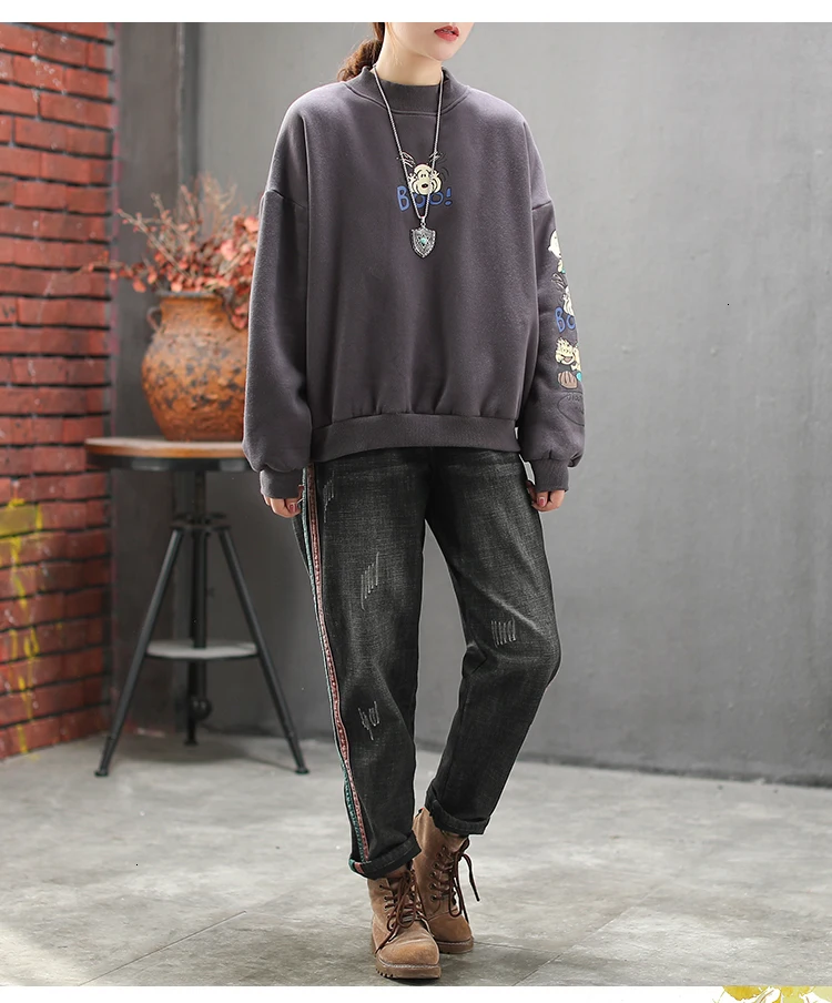 Max LuLu Fashion European Ladies Ripped Striped Jeans Womens Winter Warm Denim Trousers Oversized Black Elastic Harem Pants