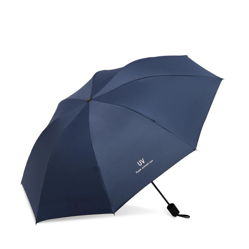 Manual navy blue Складной полностью автоматический зонт от дождя женский подарок мини Карманный Зонтик для девочек анти-УФ водонепроницаемый портативный дорожный прозрачный зонтик - Цвет: Manual navy blue