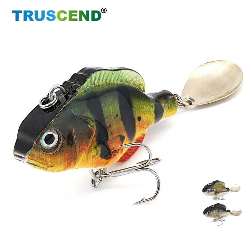 

Metal VIB With Spoon Fishing Lure Crankbait Vibration Spinner Sinking Artificial Hard Bait Winter Wobblers Fishing Accessories