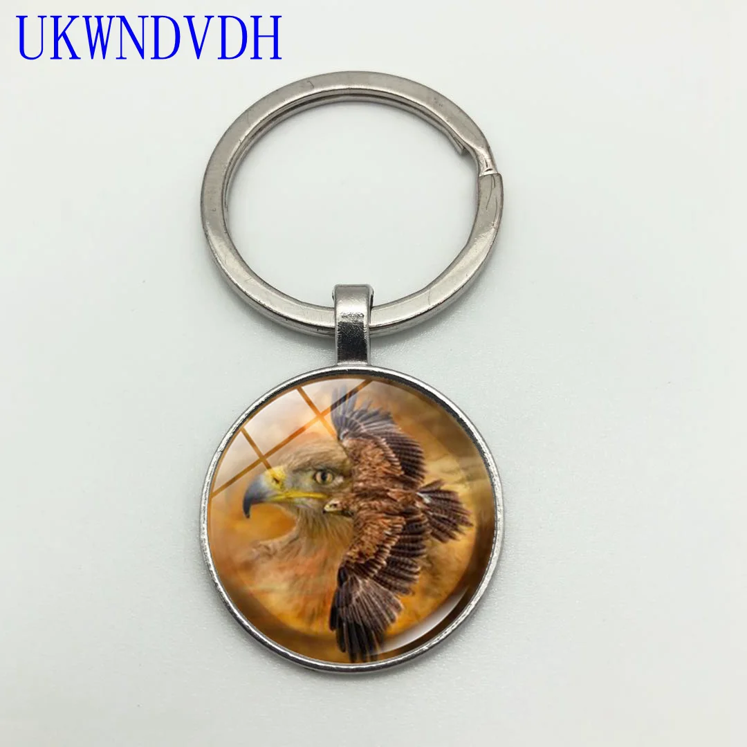 Орел дух моды творческий стеклянный кулон брелок Винтаж Брелок с фигуркой
