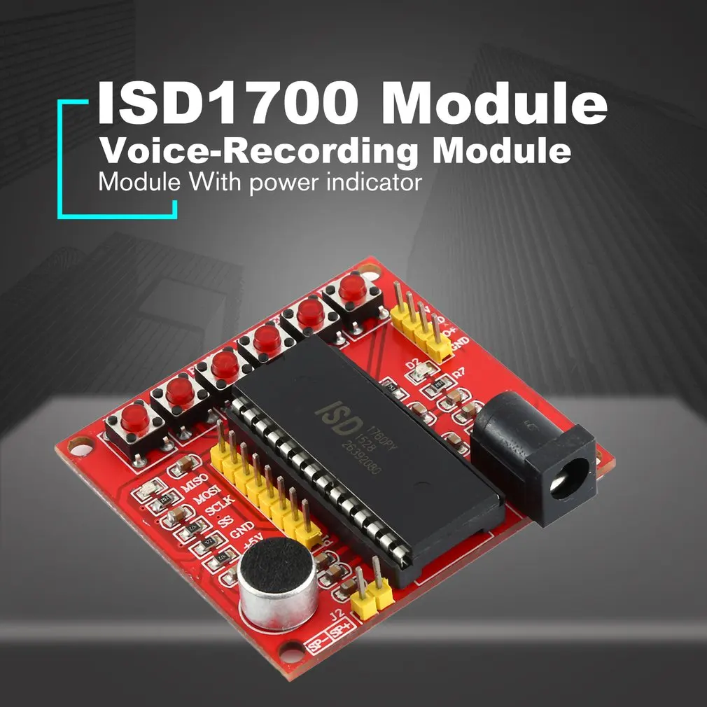 ISD1700 модуль серии голосовой записи модуль класса ISD1760 голосовой чип модуль с индикатором питания для AVR PIC