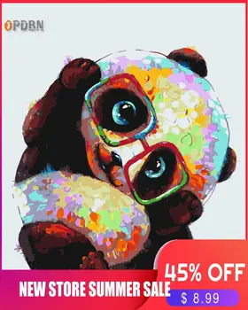 

OPDBN Wall Art Canvas Painting by Number Posters Panda Poster Canvas Painting for Living Room Home Decor No Frame