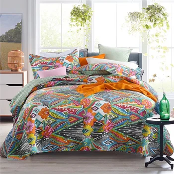 

230*250cm Bohemia Quilt Set Cotton Quilts For Bed Bedspread 3pcs Washed Quilt Bed Cover Sheets Coverlet King Size Summer Blanket