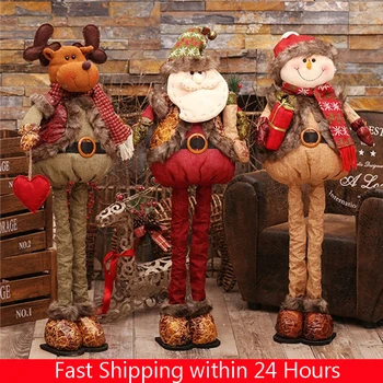 

NATAL RETRACTABLE STANDING 27CM CHRISTMAS DOLL CHRISTMAS DECORATION LARGE SANTA CLAUS SNOWMAN ELK DOLL KIDS NEW YEAR GIFT TOY