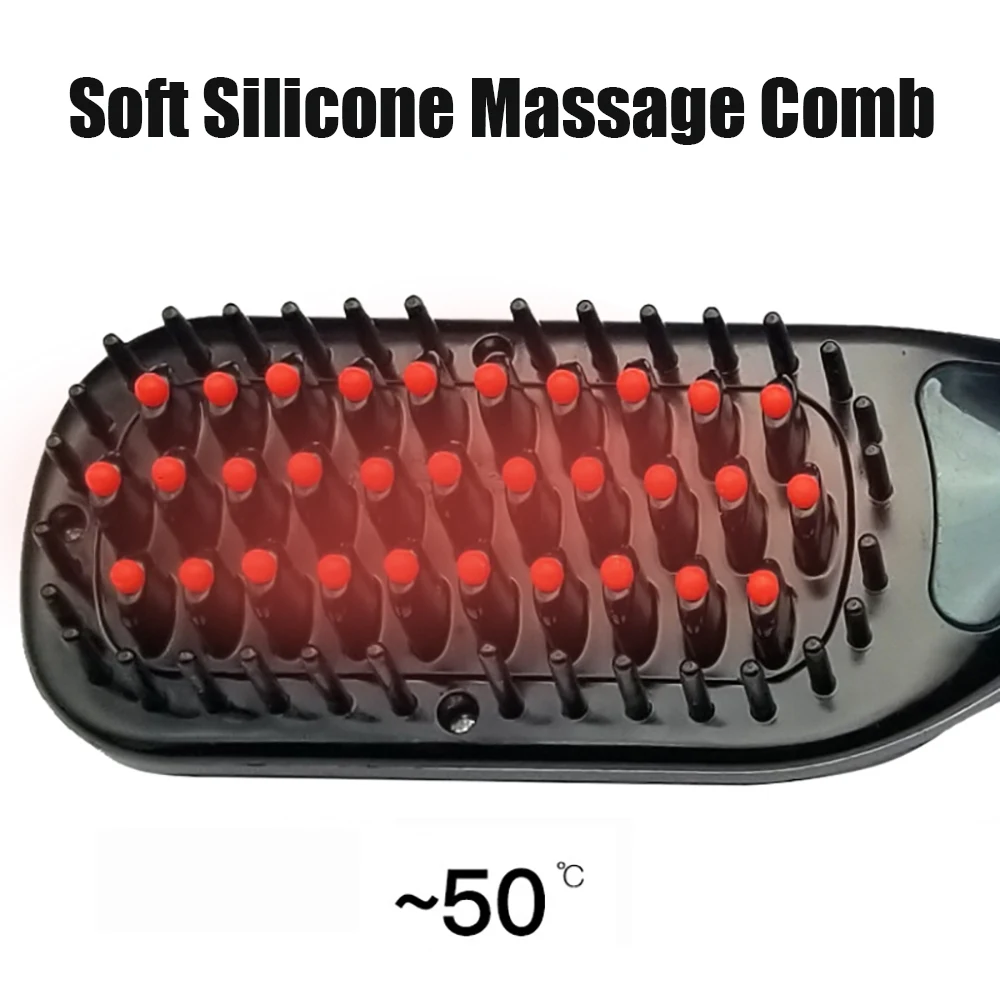 Ionic Multifunction Electric Hair Brush Straightener Comb Heated Ceramic Straightening Styling Shape Fluffy Straight