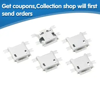 

100PCS Micro USB 5P Socket MINIUSB Female 5 Pin SMD DIP Connector
