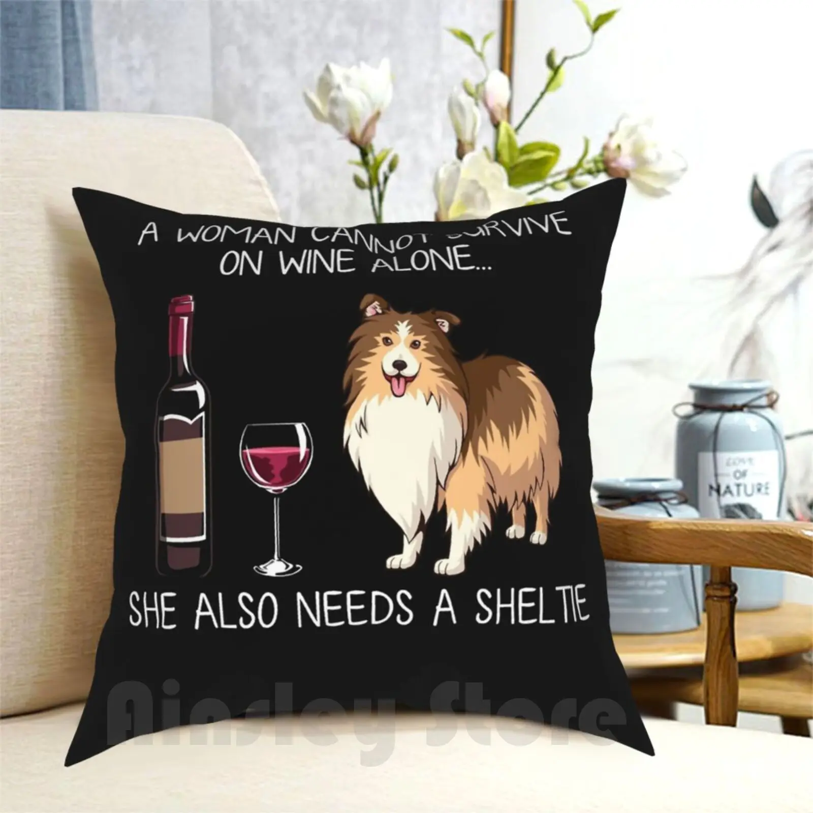 

Смешная Подушка Sheltie And Wine для собаки, домашняя мягкая подушка с принтом, собака, мама, забавная собака и вино, собачка, забавная кошка