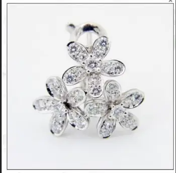 

Custom Order Of 10k white gold 16mm length and width flower earring