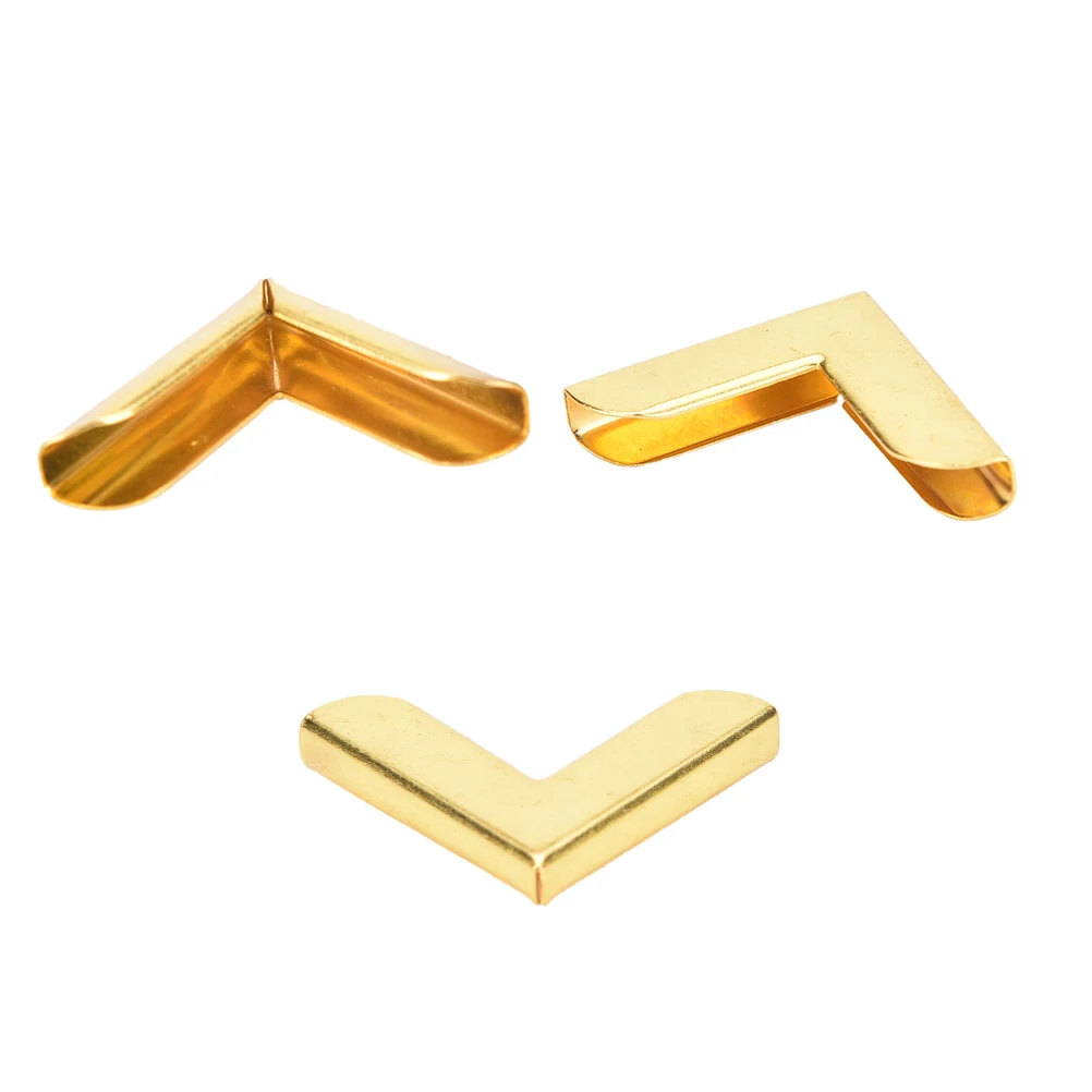 Gold Plated Book Scrapbooking Albums Menus Folders Corner Protectors File Card Menus Notebook Folder Protection 20*20mm 12 PCS