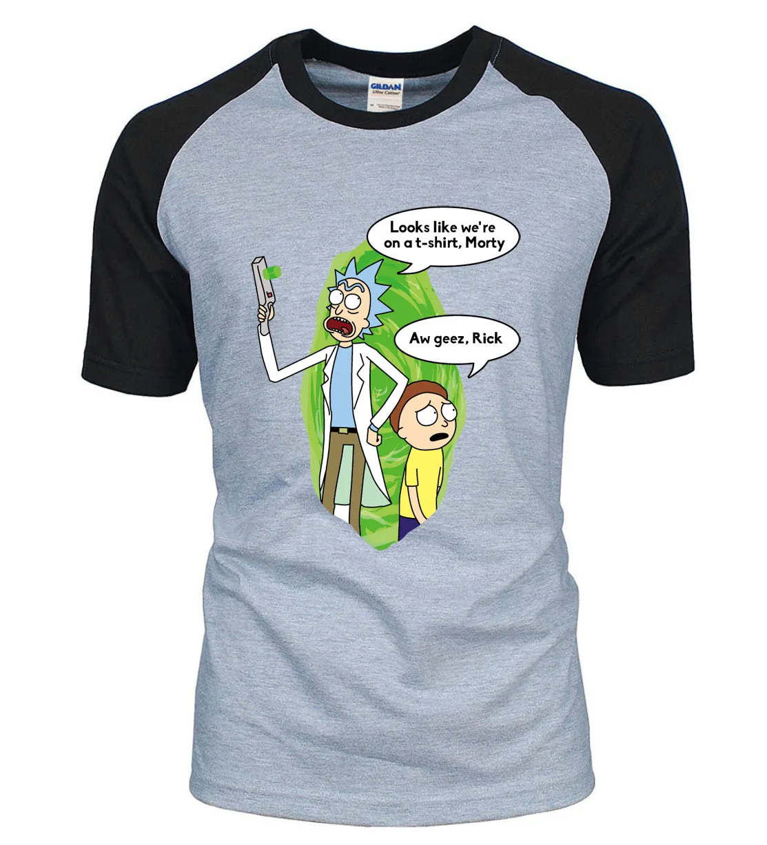 

Rick And Morty On A T-Shirt 2020 Summer Funny T Shirt 100% Cotton Men's Raglan T Shirts Short Sleeve O-Neck Anime Shirts S-Xxl