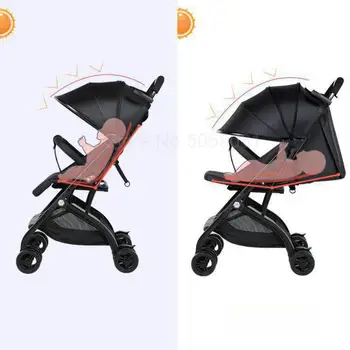 

Stroller High Landscape Ultralight Small Portable Folding Pocket Umbrella Car Can Sit Lie Baby Carriage