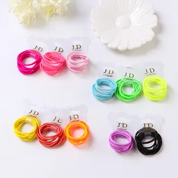 

10 Pcs/set Girls Baby Fashion Colorful High Elastic Rubber String Hair Circle Hair Rope Child Hair Holders Rings Kids Hairband