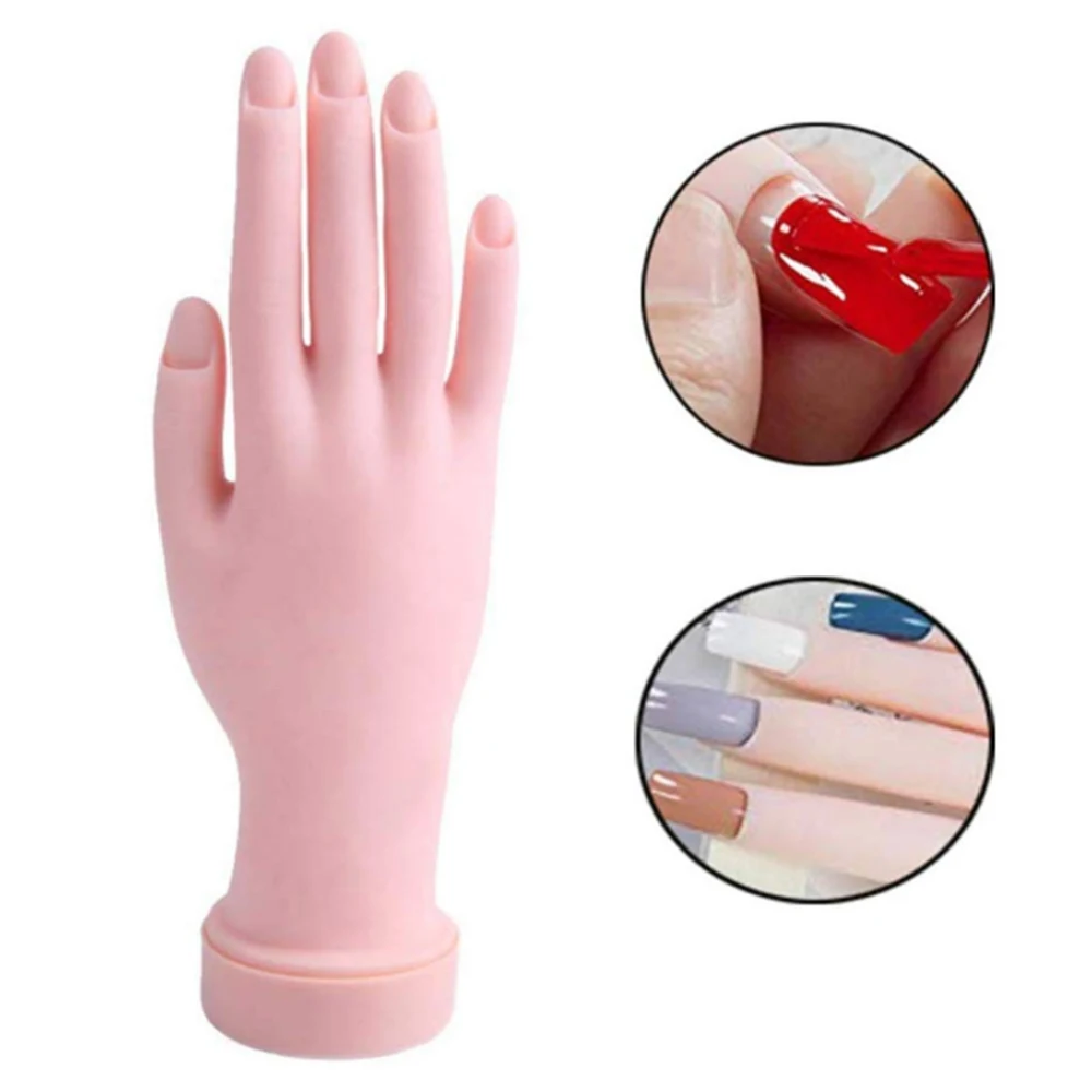 

Dragon Grain Nail Art Training Hand Flexible Movable Fake Hand Manicure Practice Tool