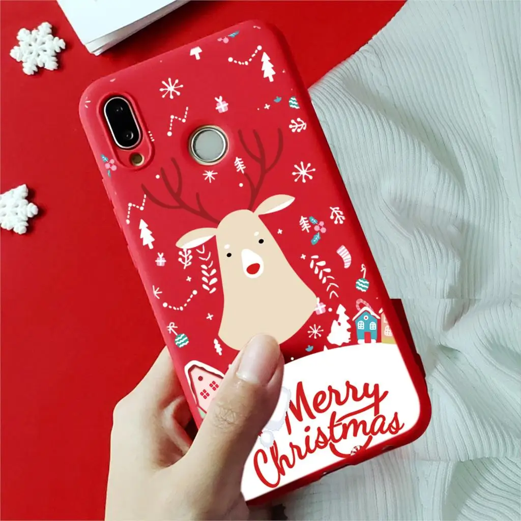 Чехол на Рождество и год для huawei Honor 10i 20i 8X View 20 9 10 Lite 9X 7A Pro 7X 7C Play Cartoon Red Candy Матовые чехлы - Цвет: Kho-sd1ltzj