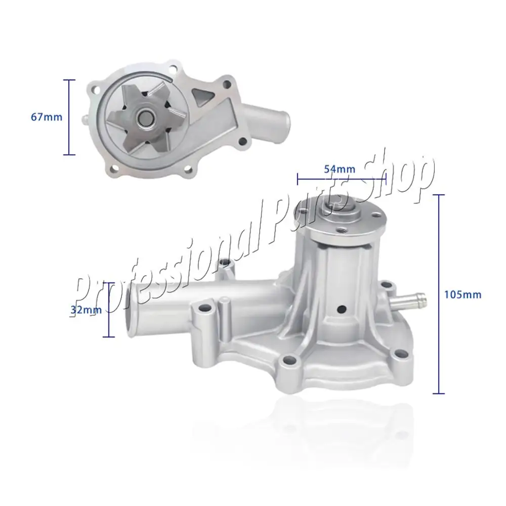 WATER PUMP New Impeller Diameter 68mm 16251-73030 16251-73032 16241-73030 16251-73034 For Kubota V1505 V1305 D1105 F2260 F2560 cooling water pump