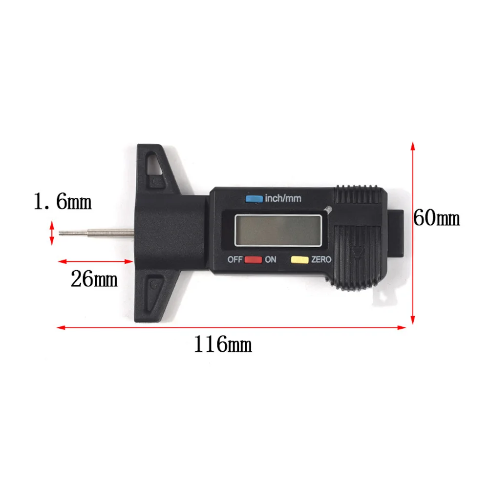 Датчик протектора тестер глубины точный Грузовик шин автомобильный суппорт ЖК-дисплей инструмент цифровой
