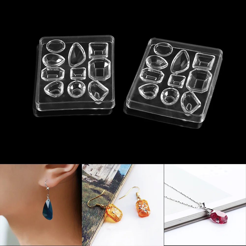 Silicone Mold DIY Jewelry Making Pendant Molds Geometric Shape Epoxy Resin  Craft