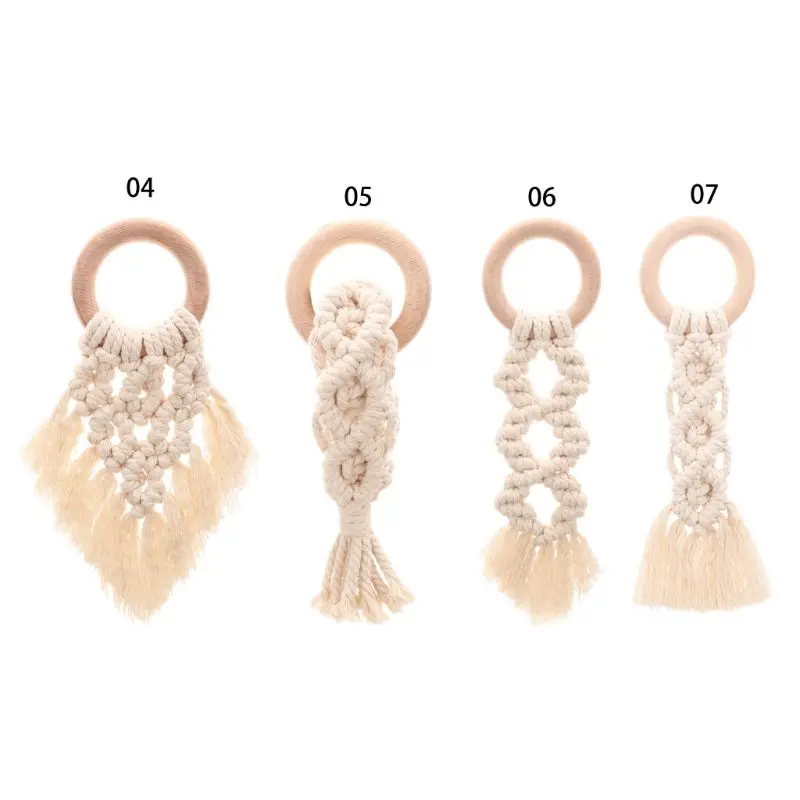 macrame baby teether
