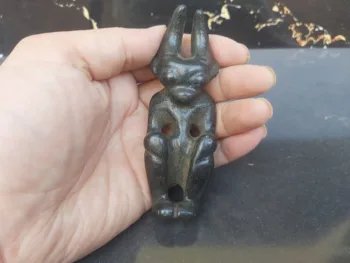 

Antique jade Figurines Statues Asian unknown thing Three-Star Mound;Sanxingdui Ruins Vintage alien monster stone sculpture hongs