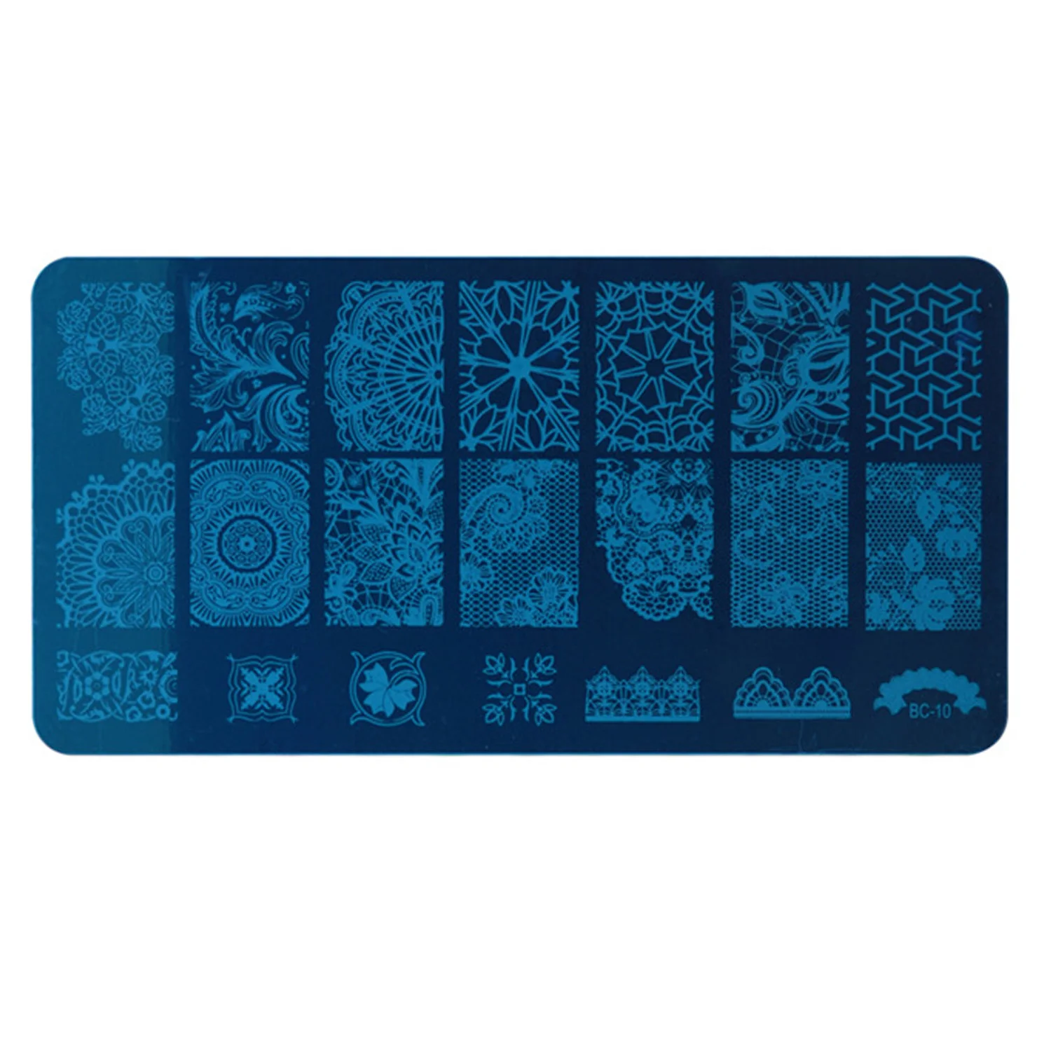 5 шт. в форме сердца пластины для штамповки ногтей+ 5 шт. прямоугольные пластины для домашнего салона начинающих украшение для маникюра «сделай сам» принадлежности