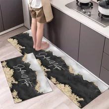 Neue Heiße Verkauf Küche Boden Matte Geschirr Muster Eingang Fußmatte Bad Tür Floormat Parlor Anti-slip Antifouling Lange Teppiche
