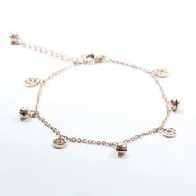 Солнце и облако стиль титана стали ножной браслет Монета колокольчик небольшой кулон женские jiao shi булавки аксессуары Смешанная партия юбилей Gif