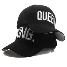 2 шт., бейсбольная кепка KING QUEEN, Snapback, для мужчин и женщин, козырек, кепка s dad Bone, белая, черная, для влюбленных, в стиле хип-хоп, Спортивная Кепка, кепки