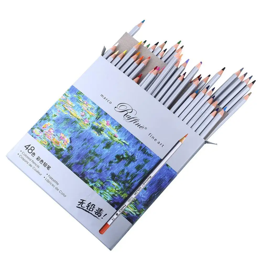 

48 Colors Watercolor Pencil Professional Water Soluble Colored Oil Pencils Drawing Sketch lapis de cor for Art Supplies Kid Gift