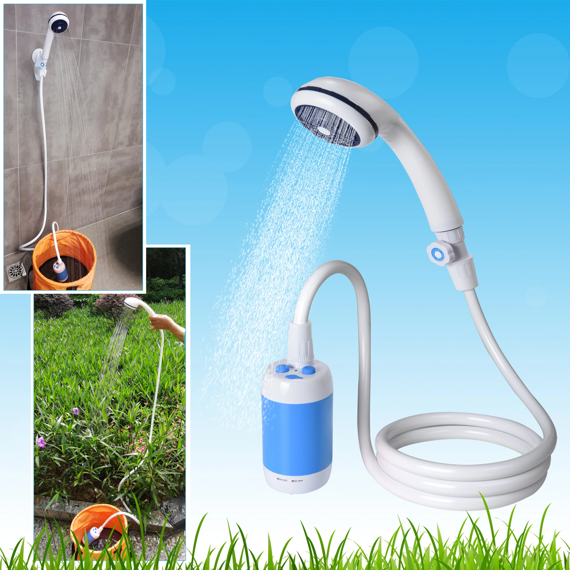 Portable Shower Camp Shower student dormitory outdoor Camping Shower pet Shower Rechargeable Shower high Capacity