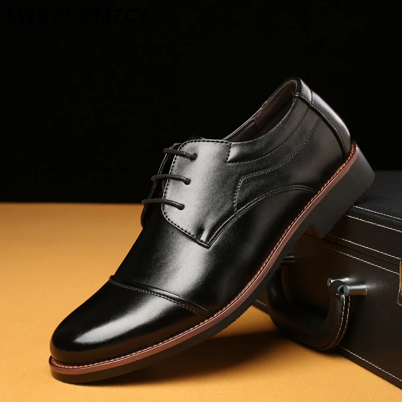 Oxford Formal Dress Men Party Shoes Scarpe Da Ufficio In Pelle Per Uomo 2024 Brown Dress Suit Shoes Men Fashion Scarpe Uomo Classiche