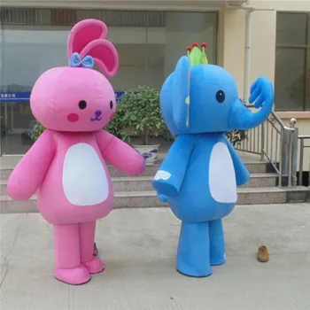 Billig Halloween Elefanten Kaninchen Maskottchen KostĂŒm AnzĂŒge Cosplay Party Outfits Erwachsene Weihnachten Geburtstag Party Werbung Ăffnung Karneval