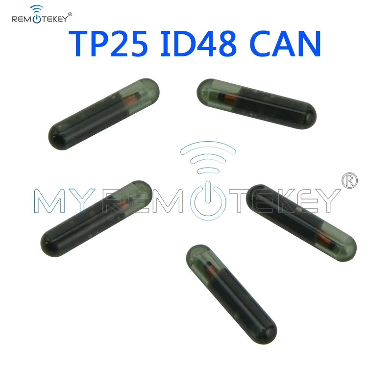 Remtekey 5pcs Transponder key ID48 CAN chip TP25 glass chip suitable for Audi ID 48 chip remtekey