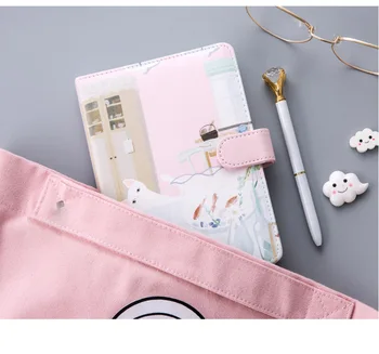 

A6 Cute Cat Notebook Paper Planner Bullet Journal Agenda School Diary Note BookGirl Hand Book and Simple Student Study Notebook