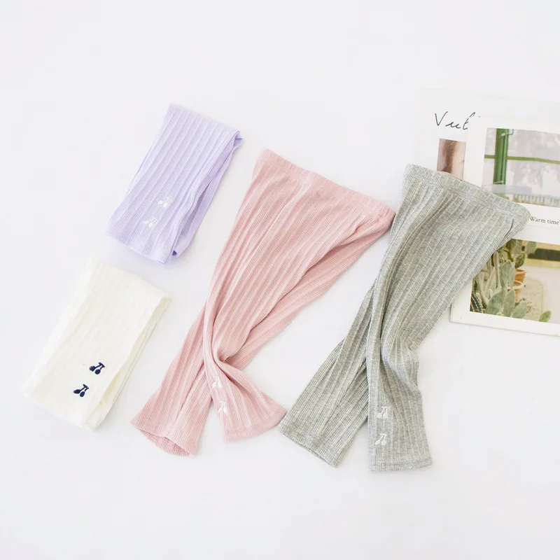 Летние детские леггинсы для девочек в Корейском стиле с вишенками детские штаны 7 предметов