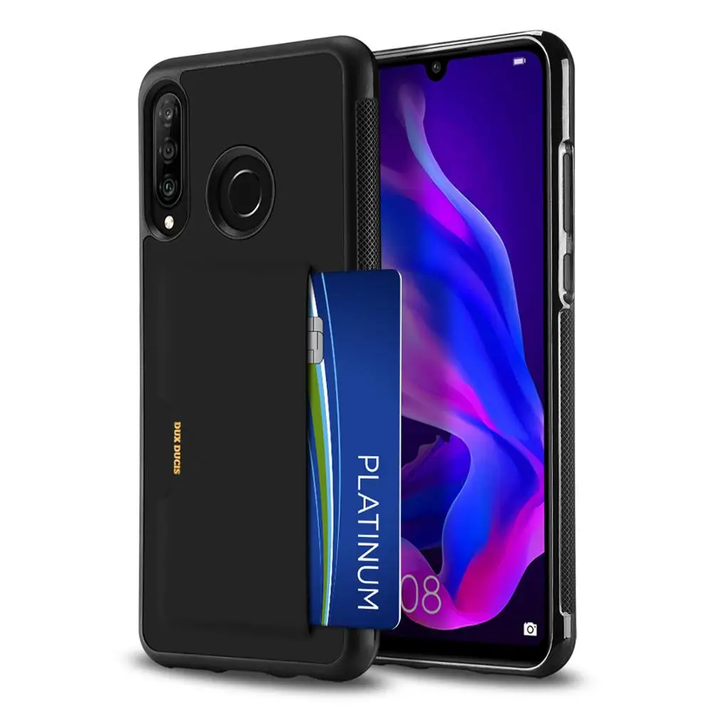 For HUAWEI P30 Lite/Nova 4e DUX DUCIS Pocard Series Slim Case Anti-Slip with Card Holder Anti-Fingerprint Shook-Proof Smoothly