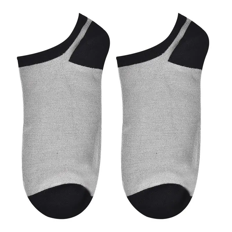 Мужские носки из бамбукового волокна, невидимые цветные носки для лодыжки, сетчатые Дышащие носки для счастливой носки, мужские носки, EU35-44 - Цвет: Синий
