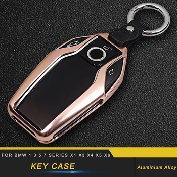 

Car Accessories Aluminum Alloy Key Case Key Cover Bag Holder Chain Interior Decoration for BMW 1 3 5 7 Series X1 X3 X4 X5 X6