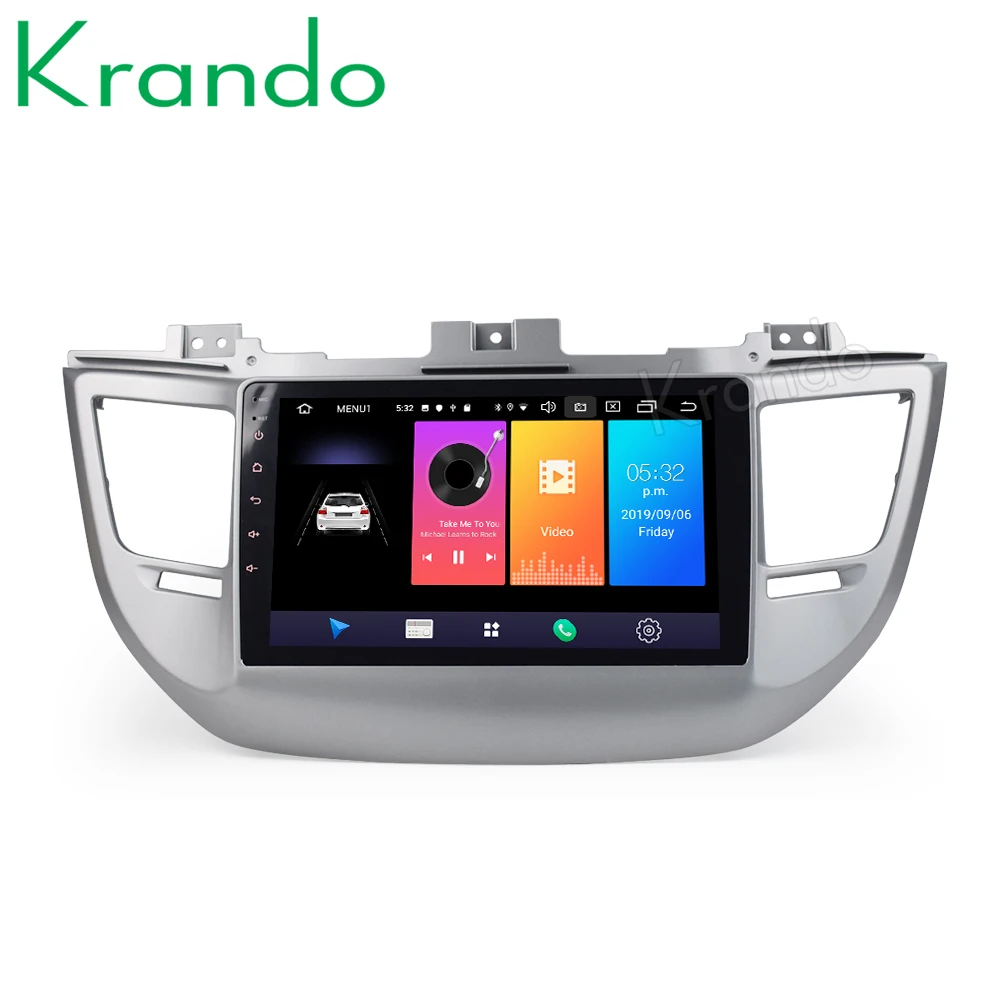 

Krando Android 9.0 10.1" IPS Big Screen Full touch car Navigation system for Hyundai IX35 tuscon radio player gps