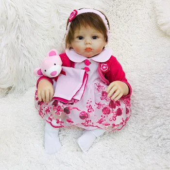 

20 Inches SDK Series Cute Realike Reborn Baby Doll Toy Costume Set Best Gift- SDK-139R1 Cloth Body Doll (Clothing As Shown)