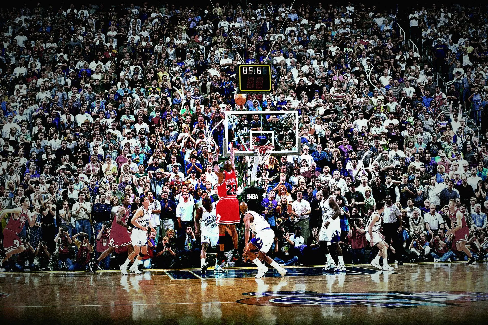 Jordan Classic Buzzer Beater (1998 Chicago Bulls) Классический плакат декоративной живописи