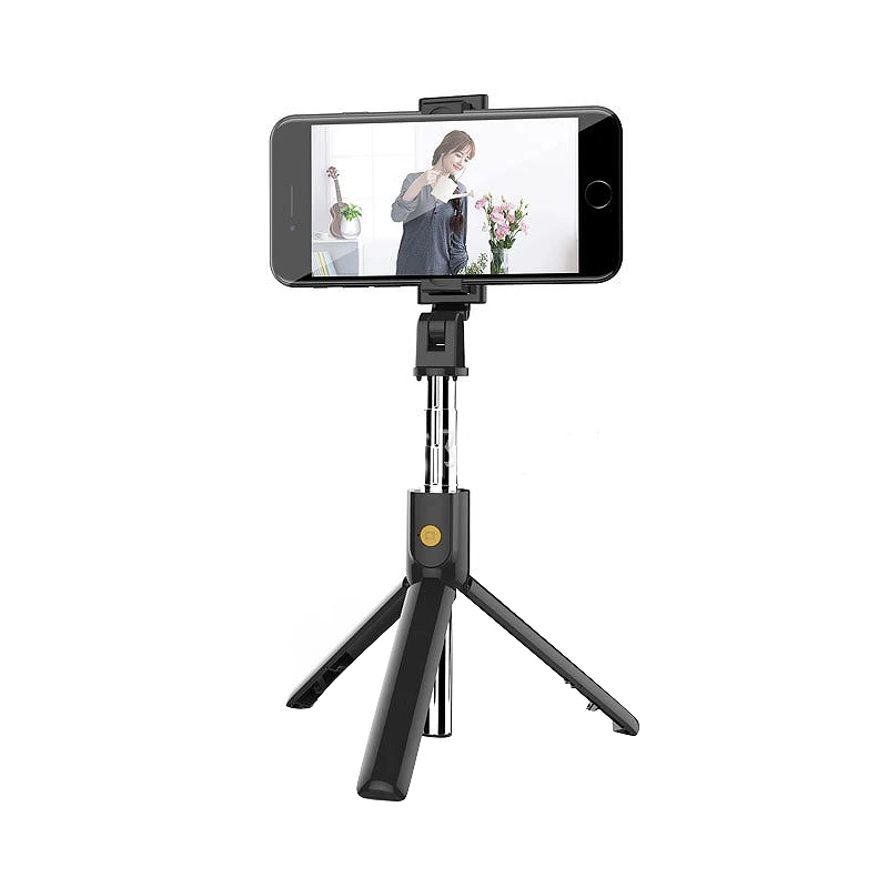 Тренога селфи. Selfie Stick integrated Tripod k07. Трипод-монопод k07, 20-60см, Bluetooth (Black). Трипод Silfie Stick Tripod k07. Штатив selfie Stick Tripod.