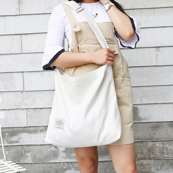 

Shopping Practical Fashion Women Bag Single Shoulder Crossbody Casual Canvas Lightweight Large Capacity Daily Adjustable Strap