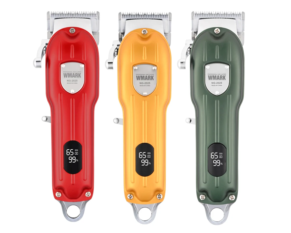 2021 New WMARK NG2025B All-Metal Corded or Cordless Use Hair Clipper With LCD Display 6500 RPM  Hair Trimmer 9CR18 Blade 2500mAh