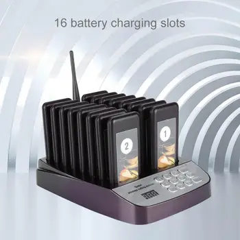 

Wireless Call System Restaurant Pager Queuing Paging Water Calling System 16 Pager Restaurant Equipments Coffee Shop Accessories