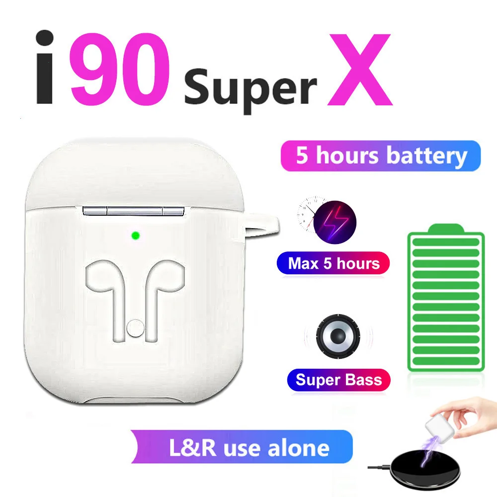 

2020 New i90 Super X Wireless Earphone Bluetooth 5.0 Headset Sport Earbuds for Apple Android Samsung Xiaomi Huawei PK i30 i60
