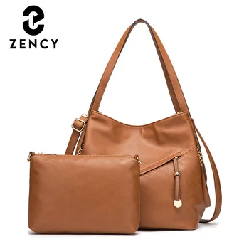 

Zency Soft Artifical Leather Handbag 2020 New Classic Design Women's Composite Hobo Bags Large Capacity Shoulder Crossbody Bag