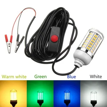 

12V Fishing Light 108pcs 2835 LED Underwater Fishing Light Lures Fish Finder Lamp Attracts Prawns Squid Krill (3 Colors )