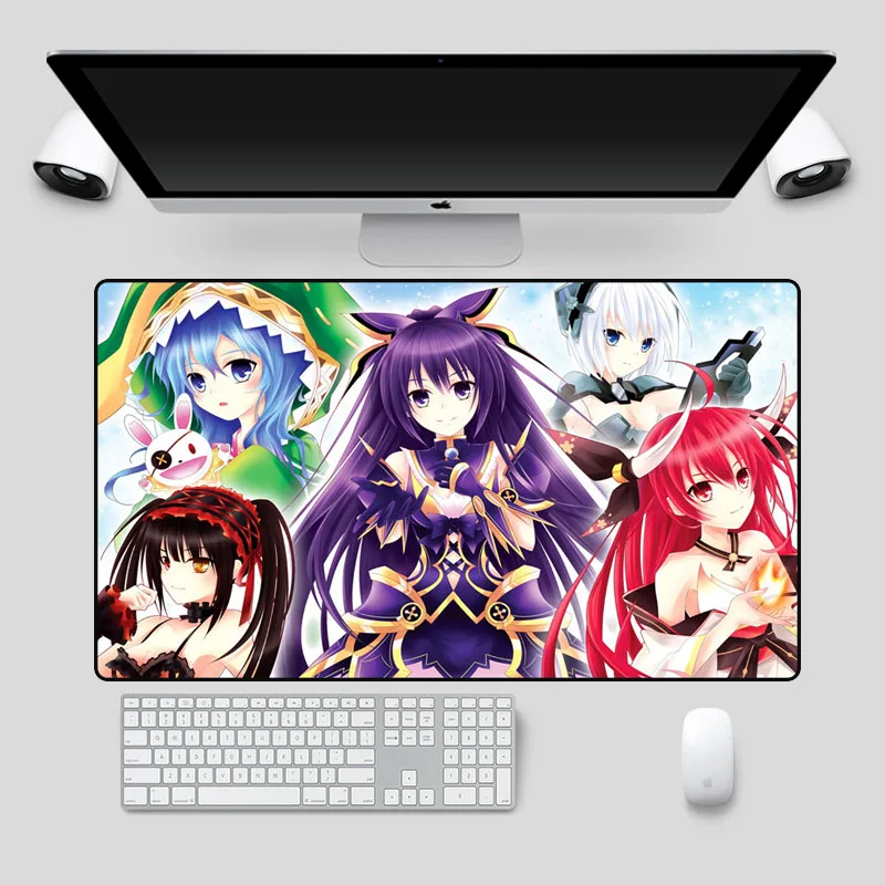 

70x40cm Large Japan DATE A LIVE Anime Mousepad Gamer Durable Otaku Sexy Girl Gaming Mouse pad Laptop Desk Mat Keyboard pad