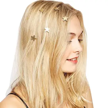 

Yfashion Fashion Golden Spring Twirl Star Hairpins Cute Sweet Headwear Fashion Hair Accessories - 5Pcs/Set